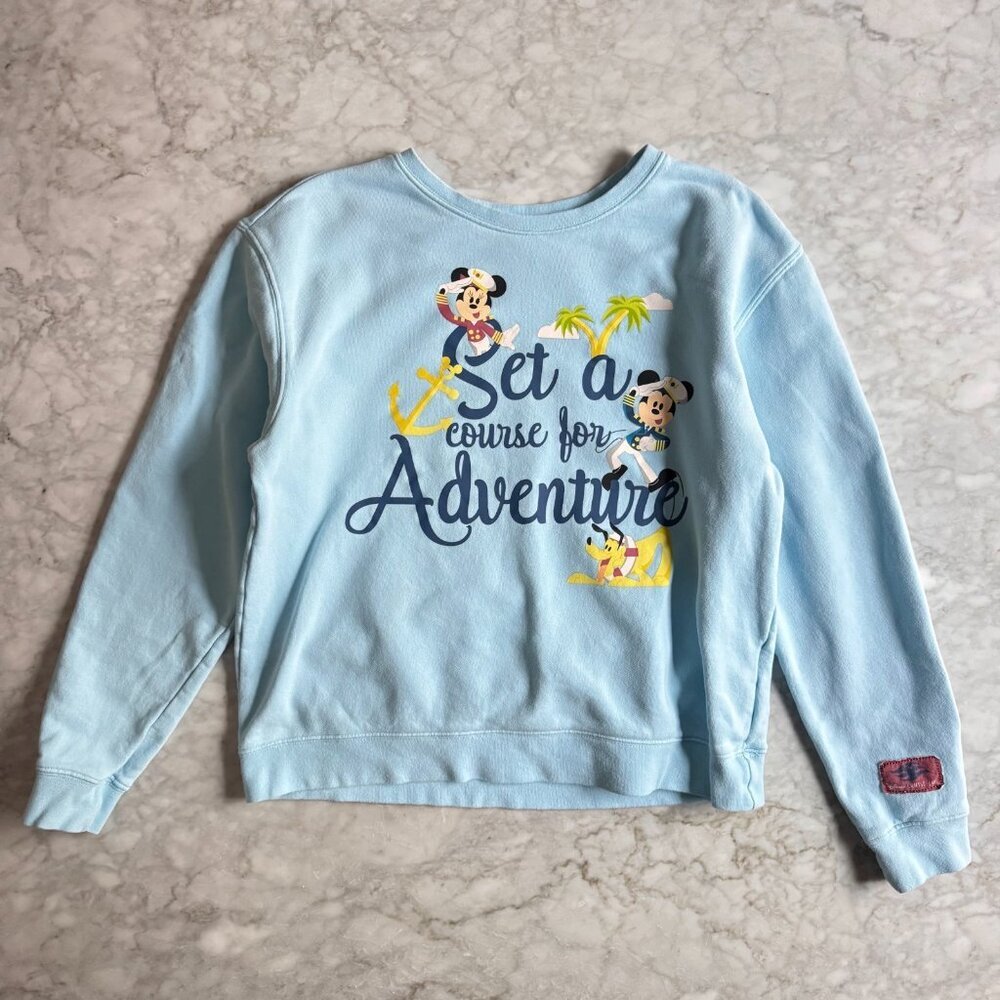 Disney Cruise Line Women's Blue Hoodie Pullover Sweatshirt Size Small S DCL